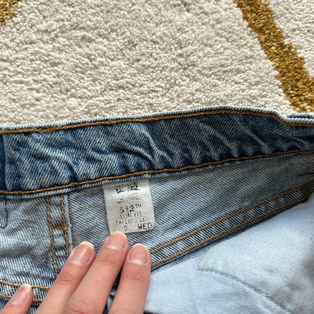 Vintage 90’s Levi’s 512 Slim Fit Tapered Leg Red Tab Rigid Denim Jeans 26 4 - Picture 12 of 12